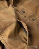 Dehen 1920 N-1 Deck Jacket - Hardtack Waxed Canvas Grey Mouton