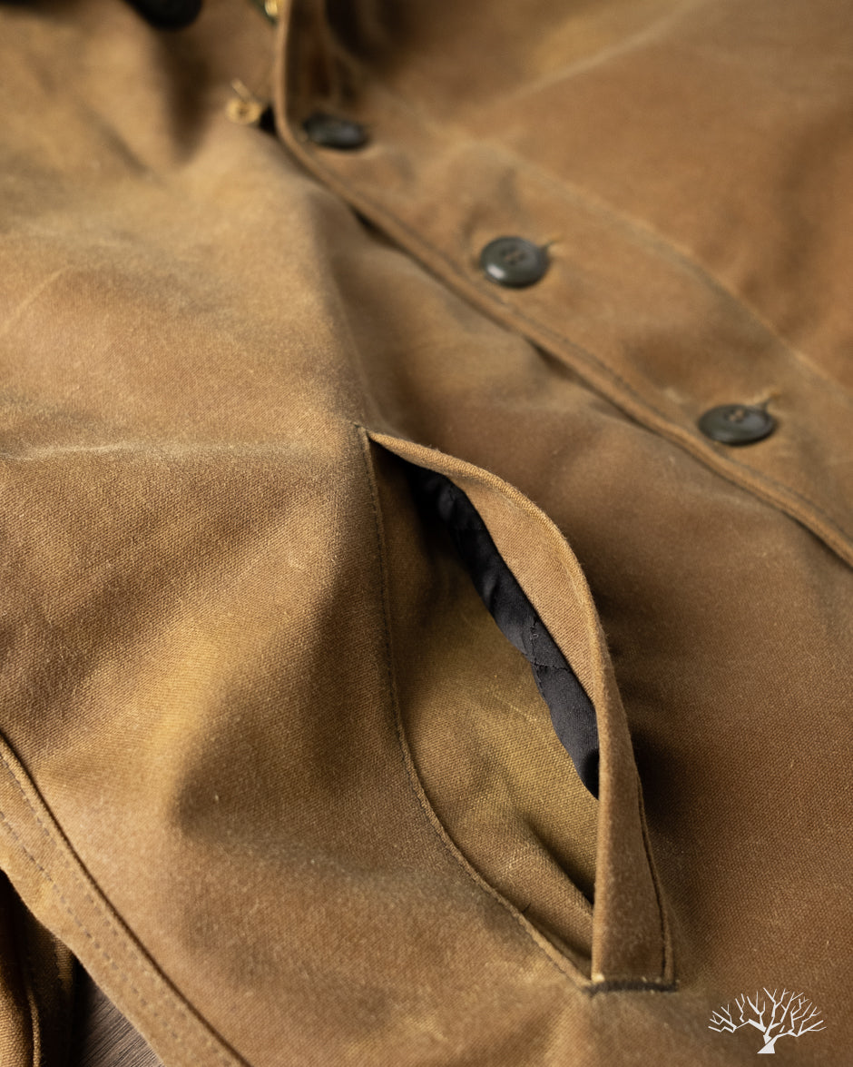 Dehen 1920 N-1 Deck Jacket - Hardtack Waxed Canvas Grey Mouton