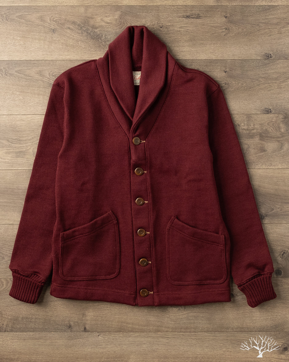 Dehen 1920 Shawl Sweater Coat 2.0 - Burgundy (Modified)