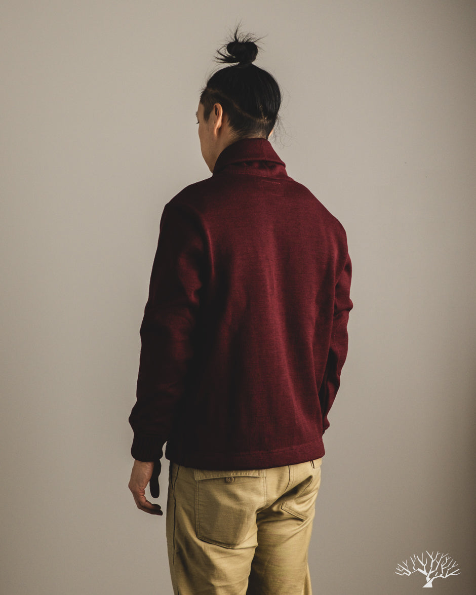 Dehen 1920 Shawl Sweater Coat 2.0 - Burgundy (Modified)