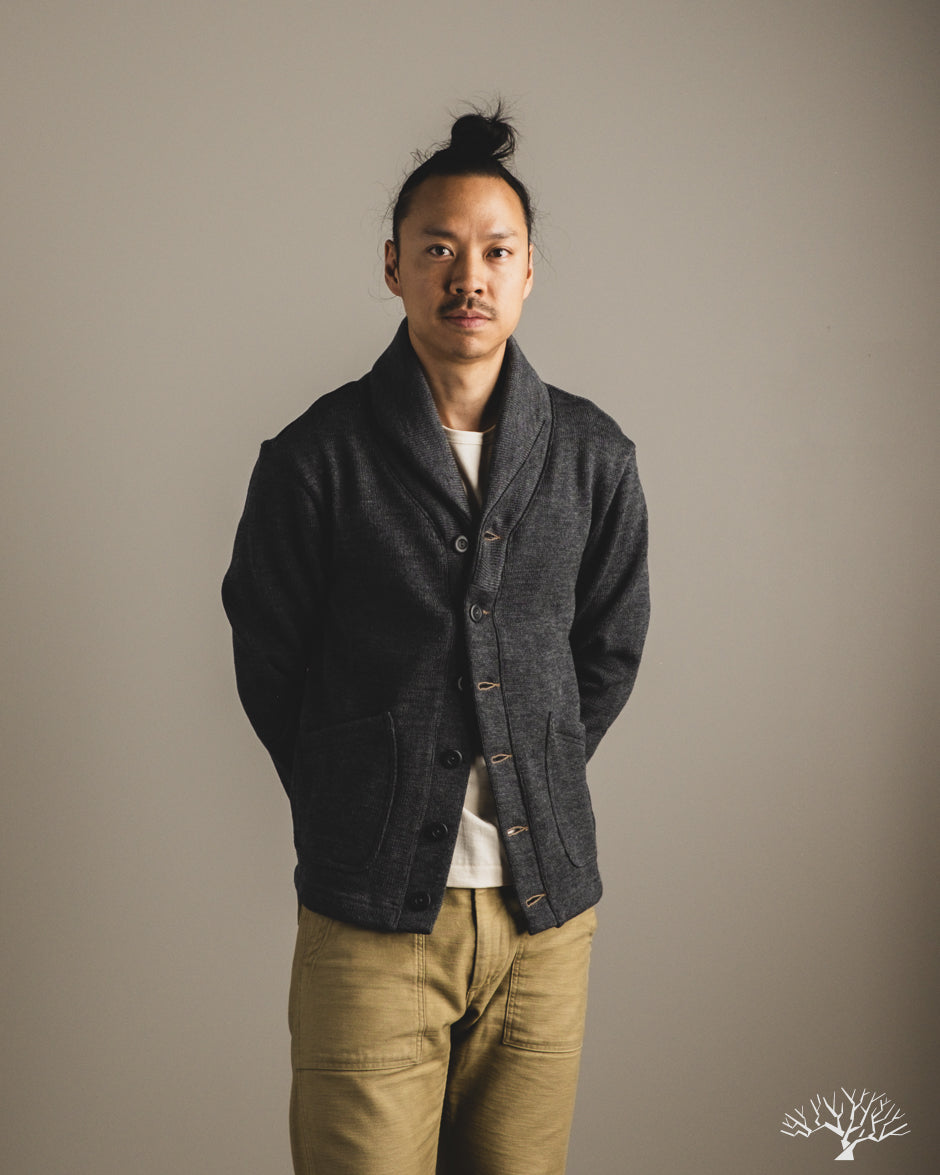 Dehen 1920 Shawl Sweater Coat 2.0 - Charcoal (Modified)