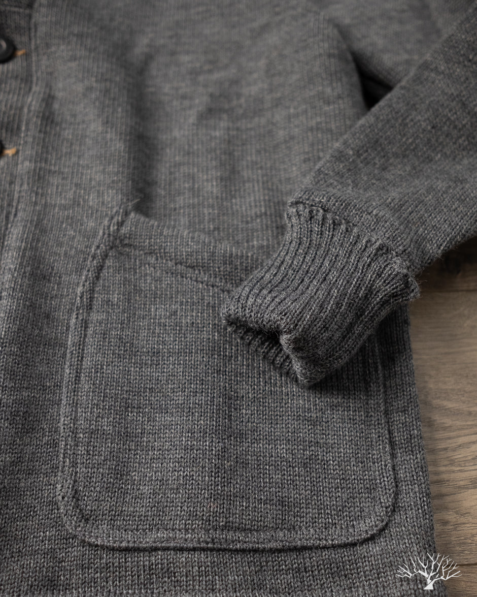 Dehen 1920 Shawl Sweater Coat 2.0 - Charcoal (Modified)