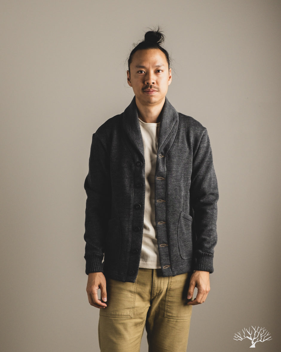 Dehen 1920 Shawl Sweater Coat 2.0 - Charcoal (Modified)