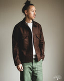 Dehen 1920 Skyline Overshirt - Red Oak Mix Melton Wool