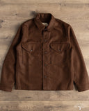 Dehen 1920 Skyline Overshirt - Red Oak Mix Melton Wool
