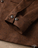 Dehen 1920 Skyline Overshirt - Red Oak Mix Melton Wool