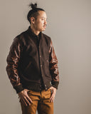Dehen 1920 Varsity Jacket - Brown Melton / Antique Brandy Leather (2025)