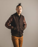 Dehen 1920 Varsity Jacket - Brown Melton / Antique Brandy Leather (2025)