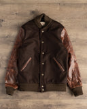Dehen 1920 Varsity Jacket - Brown Melton / Antique Brandy Leather (2025)