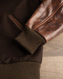 Dehen 1920 Varsity Jacket - Brown Melton / Antique Brandy Leather (2025)