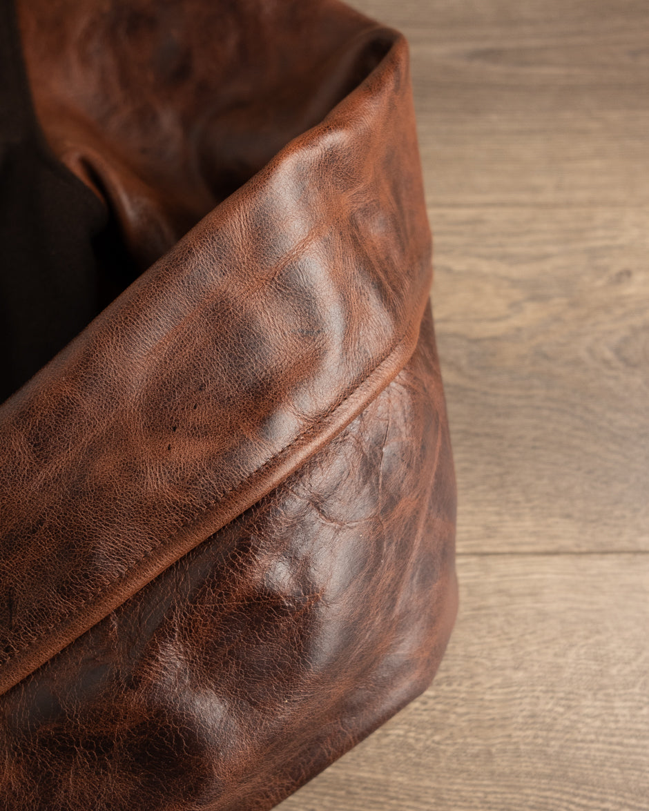 Dehen 1920 Varsity Jacket - Brown Melton / Antique Brandy Leather (2025)