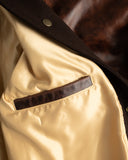 Dehen 1920 Varsity Jacket - Brown Melton / Antique Brandy Leather (2025)