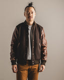 Dehen 1920 Varsity Jacket - Brown Melton / Antique Brandy Leather (2025)
