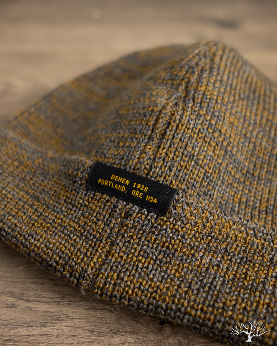 Dehen 1920 Wool Knit Watch Cap - Charcoal/Goldmine Mix