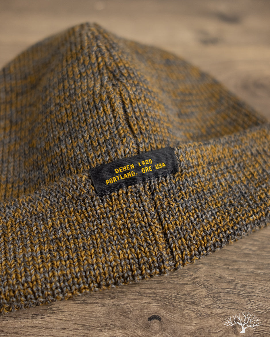 Dehen 1920 Wool Knit Watch Cap - Charcoal/Goldmine Mix