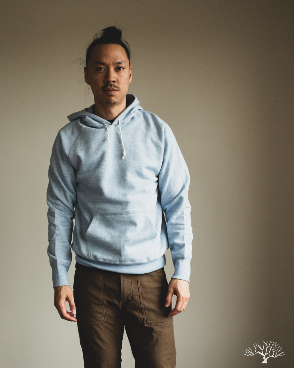 Denime 88/12 Heather Four Needle Hoodie (Lot 270) - Blue