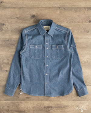 Fitted Underground Chelsea Selvedge Work Shirt - Teal