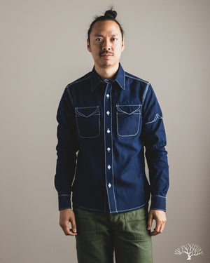 Fitted Underground - LES Indigo Selvedge Chambray Shirt - Dark