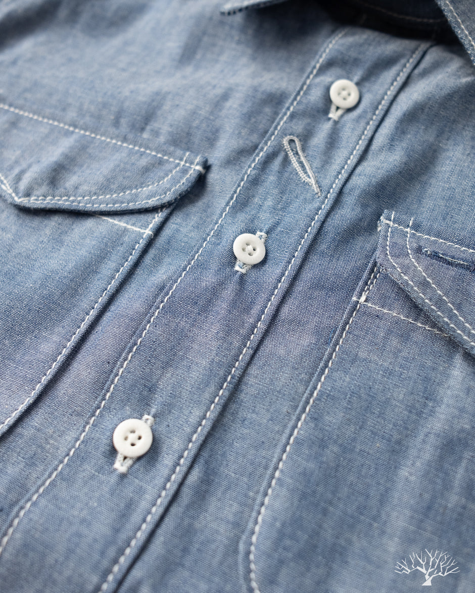 Fitted Underground LES Indigo Selvedge Chambray Shirt