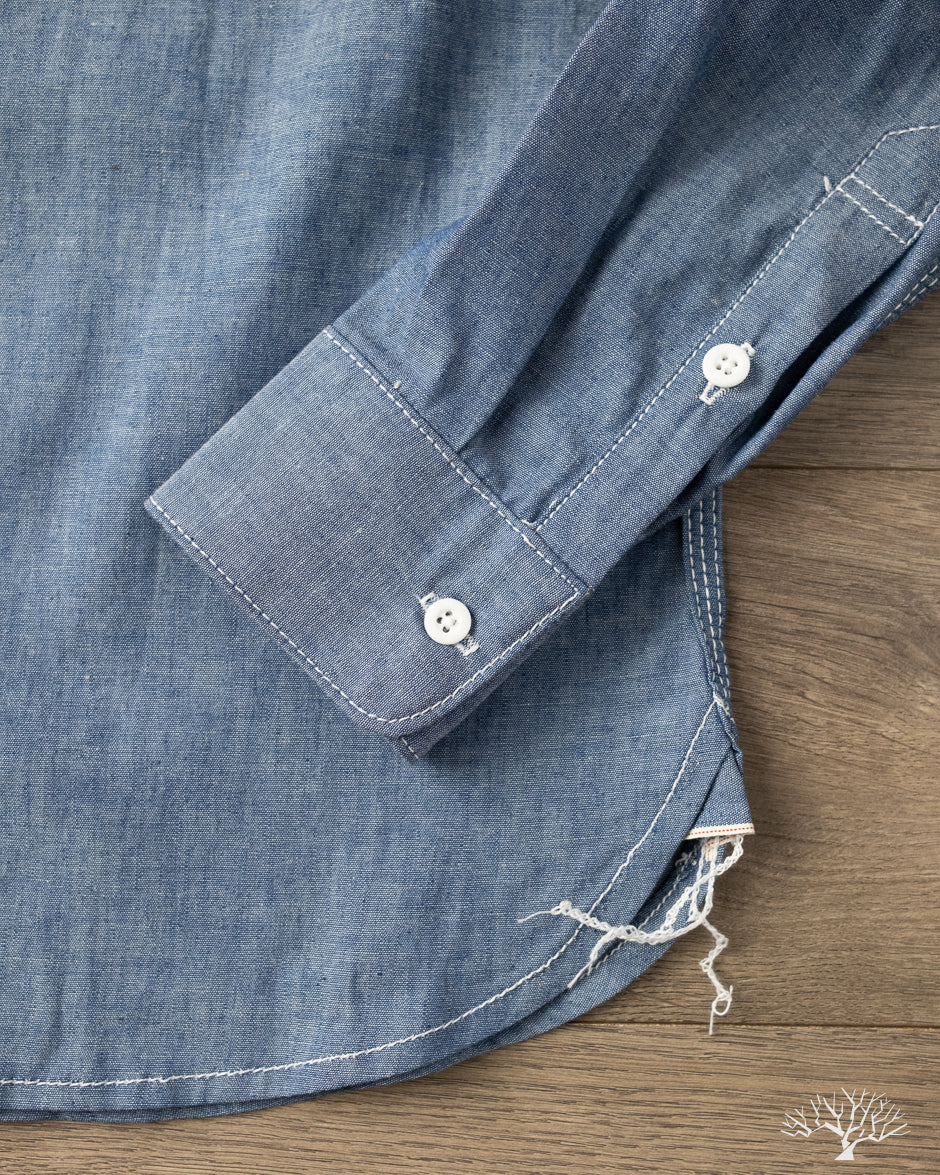 Fitted Underground LES Indigo Selvedge Chambray Shirt