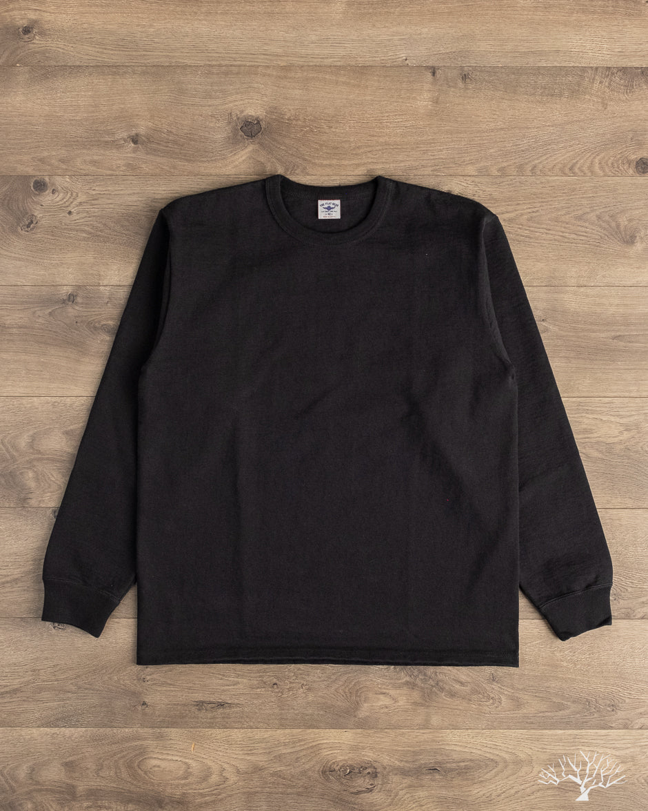 Flat Head FN-HTKL-001 - 20oz Heavy Loopwheel Long-Sleeve Tee - Black