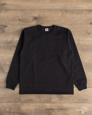 Flat Head FN-HTKL-001 - 20oz Heavy Loopwheel Long-Sleeve Tee - Black