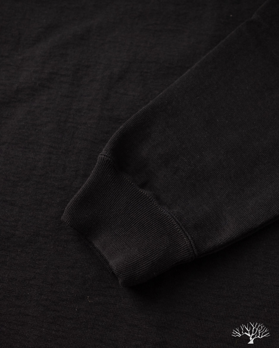 Flat Head FN-HTKL-001 - 20oz Heavy Loopwheel Long-Sleeve Tee - Black