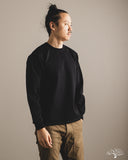 Flat Head FN-HTKL-001 - 20oz Heavy Loopwheel Long-Sleeve Tee - Black