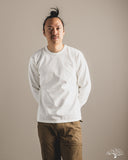 Flat Head FN-HTKL-001 - 20oz Heavy Loopwheel Long-Sleeve Tee - White