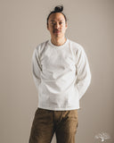 Flat Head FN-HTKL-001 - 20oz Heavy Loopwheel Long-Sleeve Tee - White