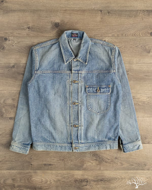 Flat Head FN-OJ-D101C 14.5oz 40's Type I Denim Jacket - Real Aging