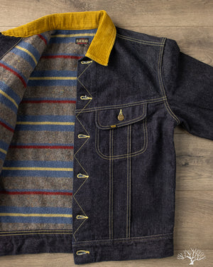 Flat Head - FN-OJ-D102 14.5oz Denim Blanket Jacket – Withered Fig