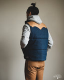 Flat Head FN-OJ-DPV001 - 12.5oz Natural Indigo Denim Puff Vest