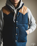 Flat Head FN-OJ-DPV001 - 12.5oz Natural Indigo Denim Puff Vest