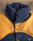 Flat Head FN-OJ-DPV001 - 12.5oz Natural Indigo Denim Puff Vest