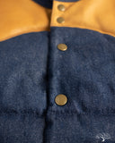 Flat Head FN-OJ-DPV001 - 12.5oz Natural Indigo Denim Puff Vest