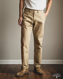 Flat Head FN-PA-C014 - 12oz Chino Trousers - Beige