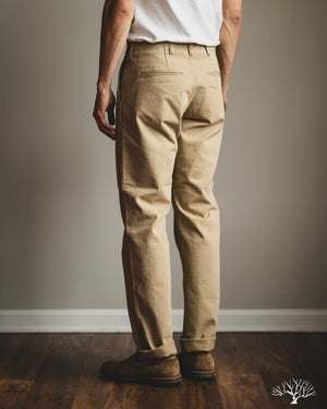 Flat Head - FN-PA-C014 - 12oz Chino Trousers - Beige – Withered Fig