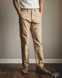 Flat Head FN-PA-C014 - 12oz Chino Trousers - Beige