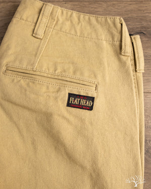 Flat Head - FN-PA-C014 - 12oz Chino Trousers - Beige – Withered Fig