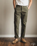 Flat Head FN-PA-C014 - 12oz Chino Trousers - Olive