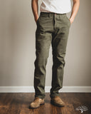 Flat Head FN-PA-C014 - 12oz Chino Trousers - Olive