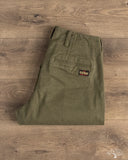 Flat Head FN-PA-C014 - 12oz Chino Trousers - Olive