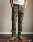 Flat Head FN-PA-C014 - 12oz Chino Trousers - Olive