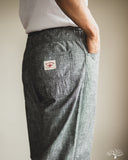 Flat Head FN-PA-C015 - 5oz Chambray Relaxed Fit Pants - Black