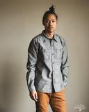 Flat Head FN-SCK-010L - 5oz Chambray Work Shirt - Black