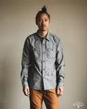 Flat Head FN-SCK-010L - 5oz Chambray Work Shirt - Black