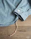 Flat Head FN-SCK-010L - 5oz Chambray Work Shirt - Blue