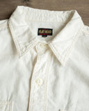 Flat Head FN-SCK-010L - 5oz Chambray Work Shirt - White