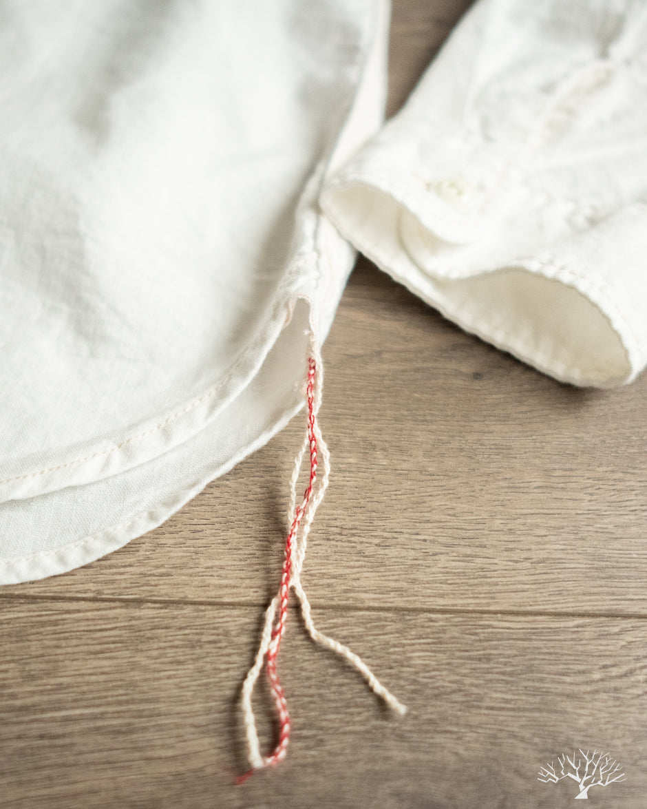 Flat Head FN-SCK-010L - 5oz Chambray Work Shirt - White